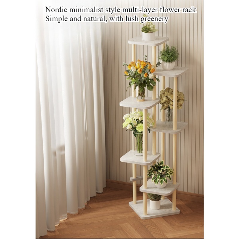 Display Stand Wood - Soporte para flores de madera maciza,