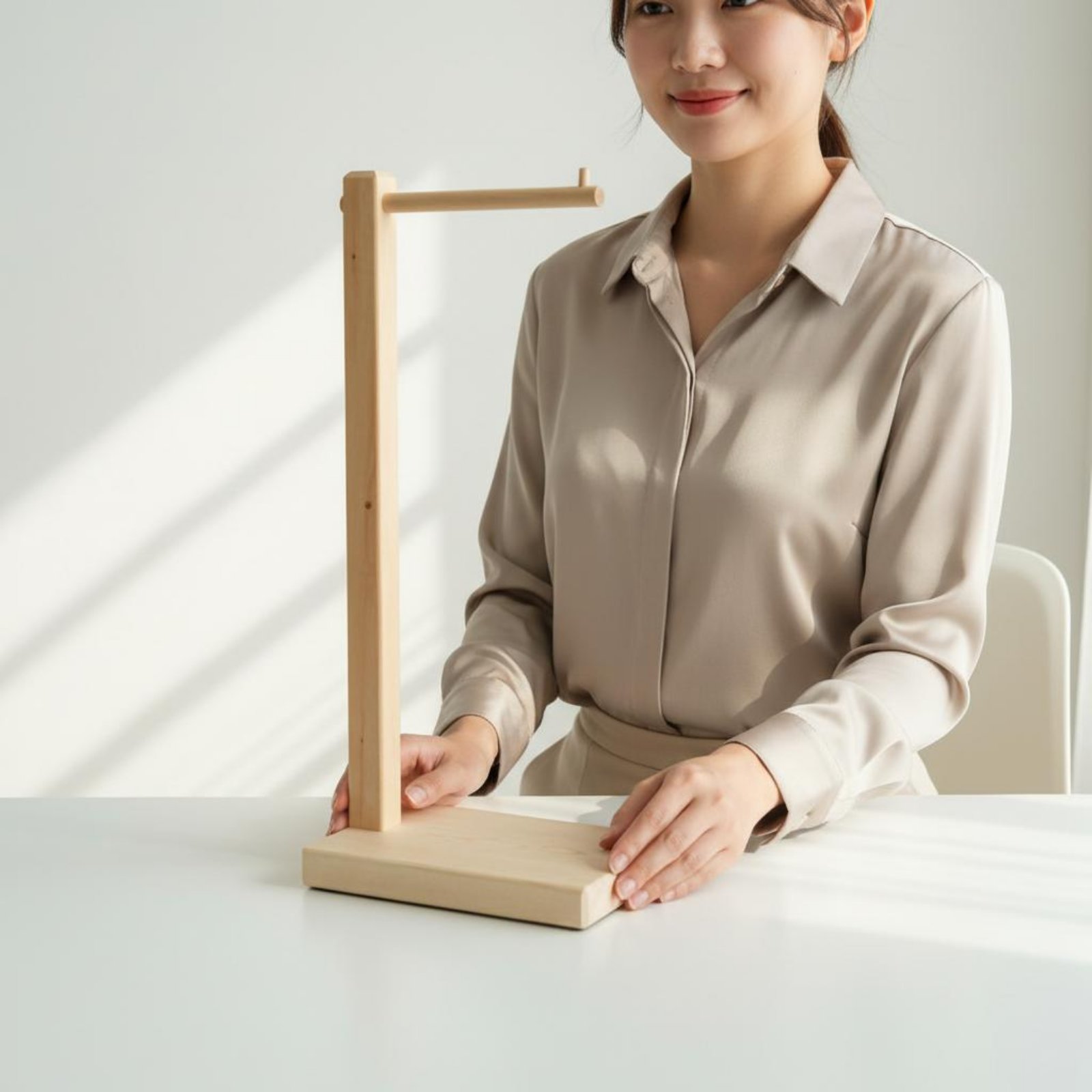 Display Stand Wood - Soporte para Bolsos de Madera Pura,