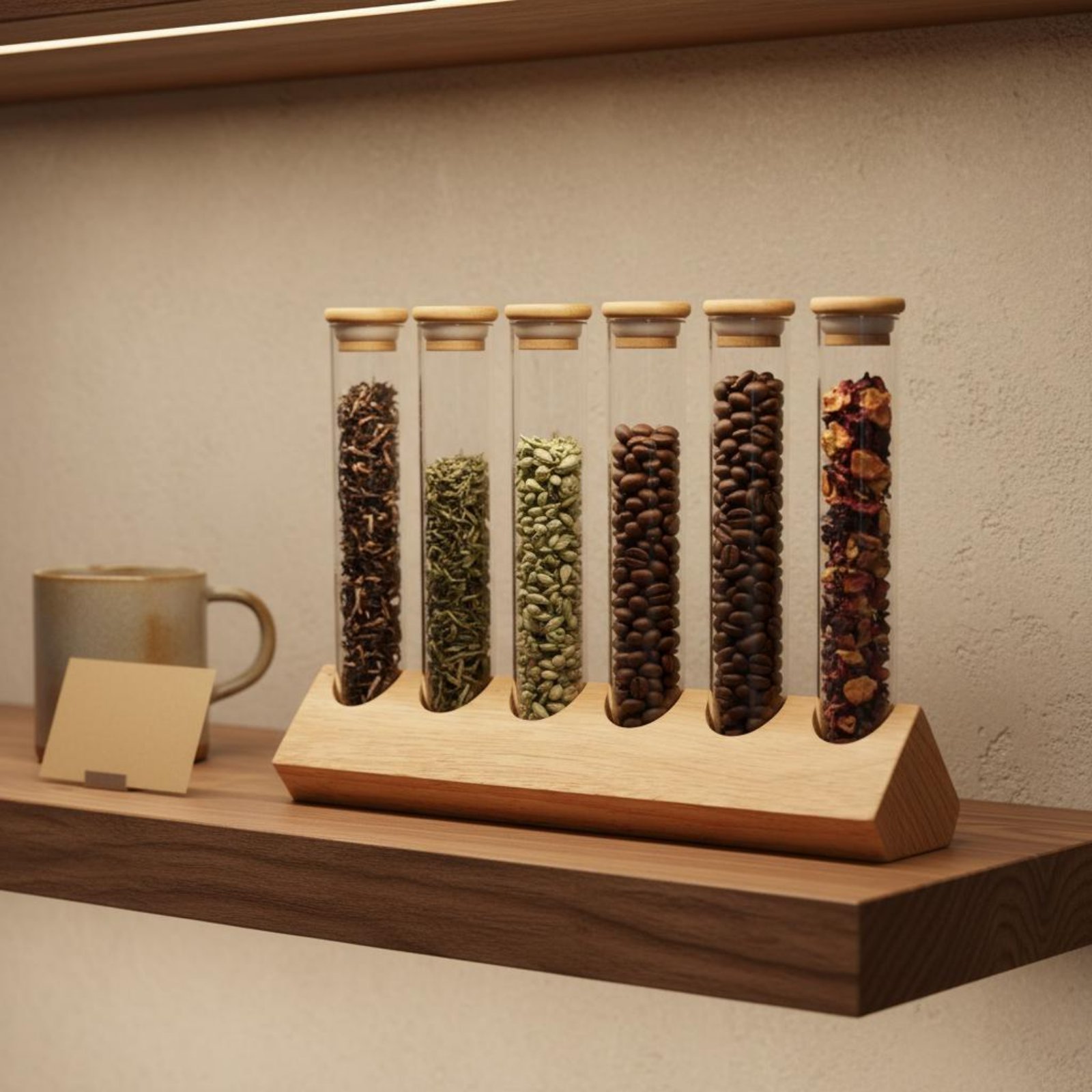 Juego de Recipientes de Vidrio - Display Stand Wood reseña y precio
