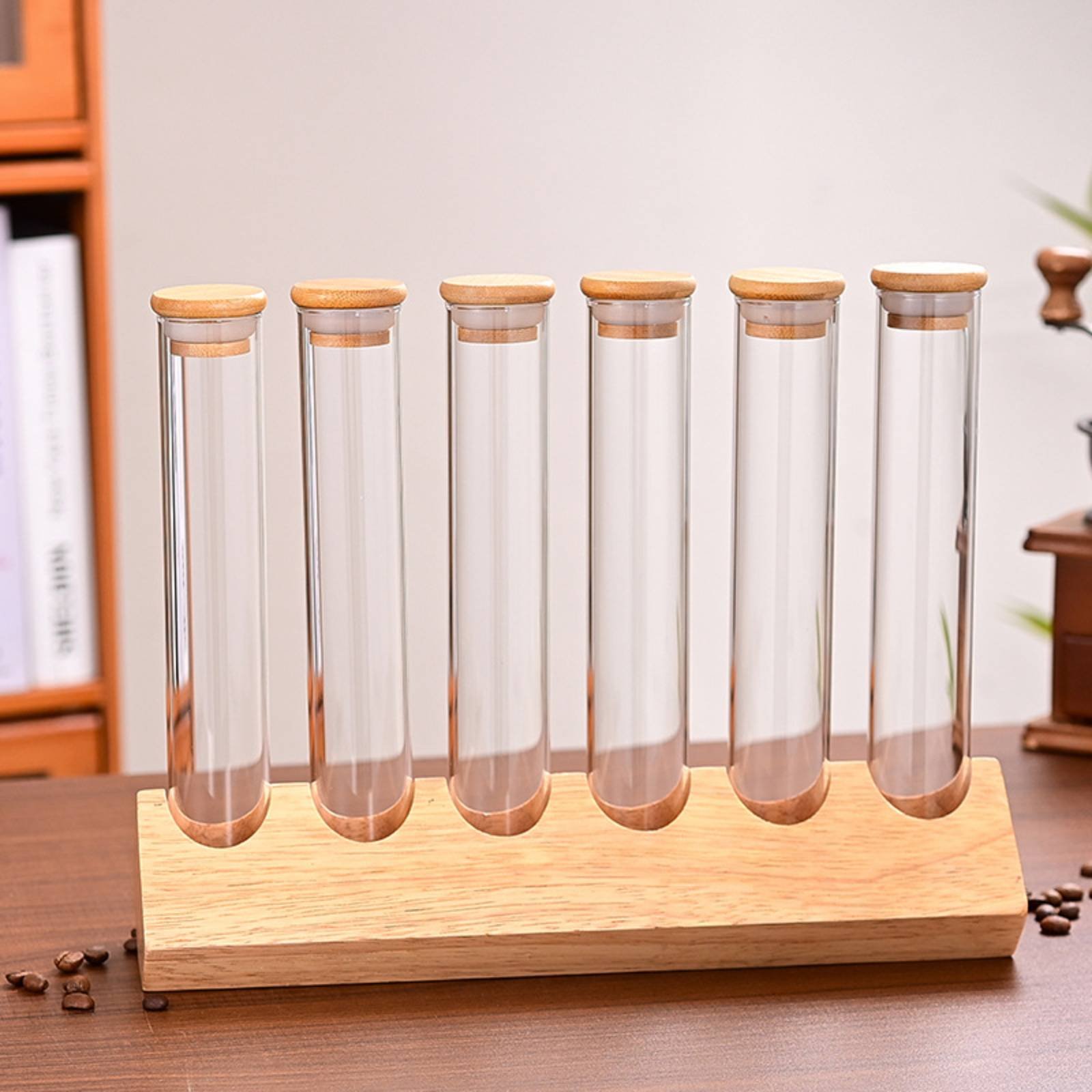Juego de Recipientes de Vidrio - Display Stand Wood reseña y precio