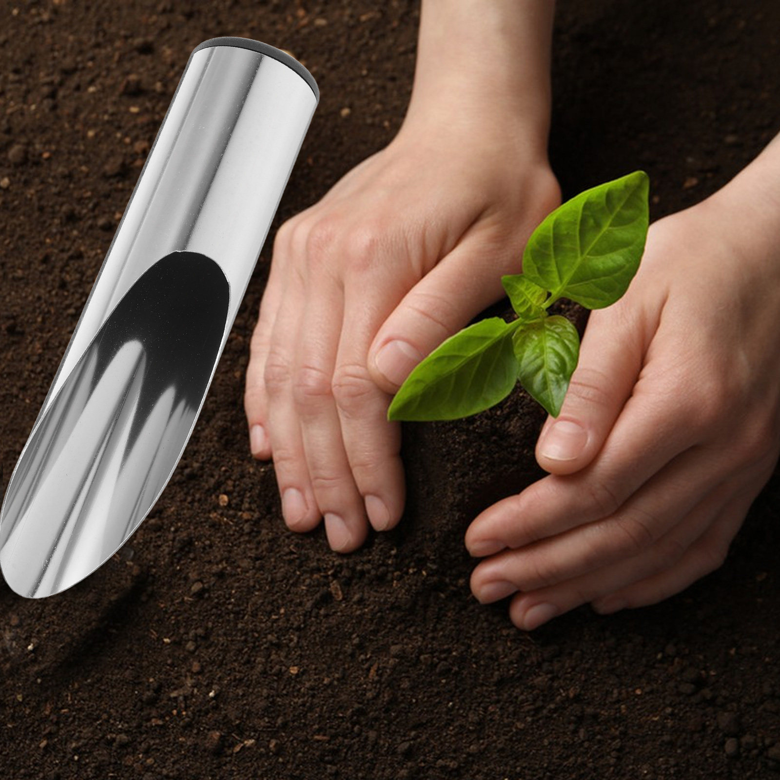 Pala de jardín de acero inoxid - Soil Scoop Tool reseña y precio