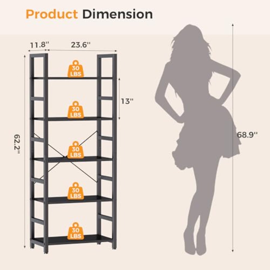 Estantería de 5 Niveles, Libre - Display Stand Wood reseña y precio