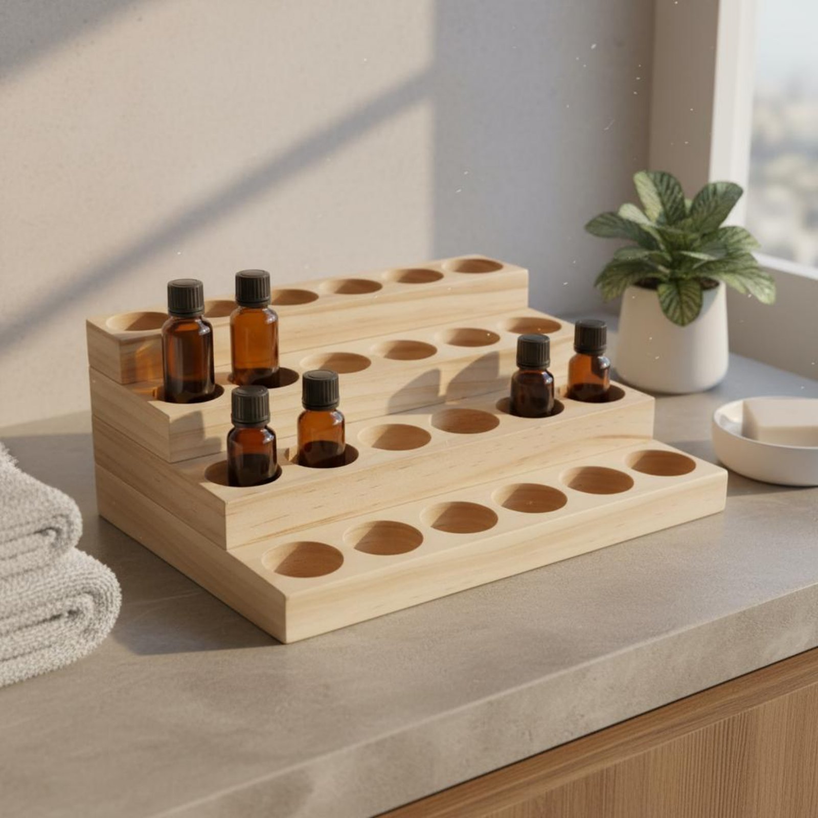 Expositor de Aceites Esenciale - Display Stand Wood reseña y precio