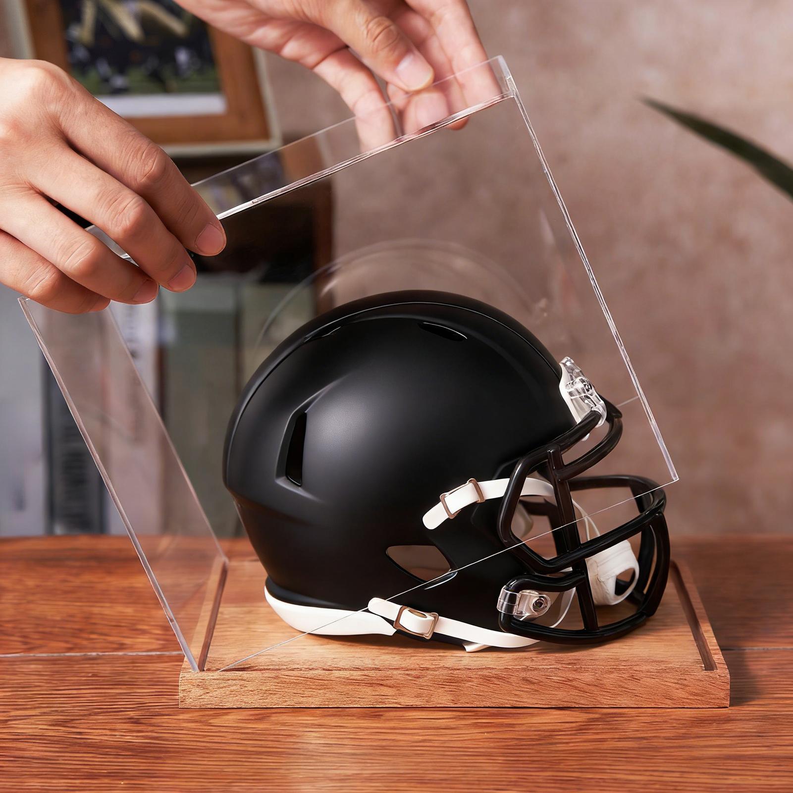 Estuche transparente para casc - Display Stand Wood reseña y precio