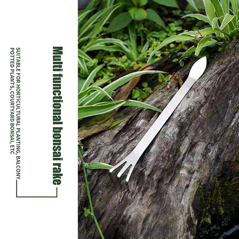 Rastrillo de raíz de acero ino - Bonsai Garden Rake reseña y precio